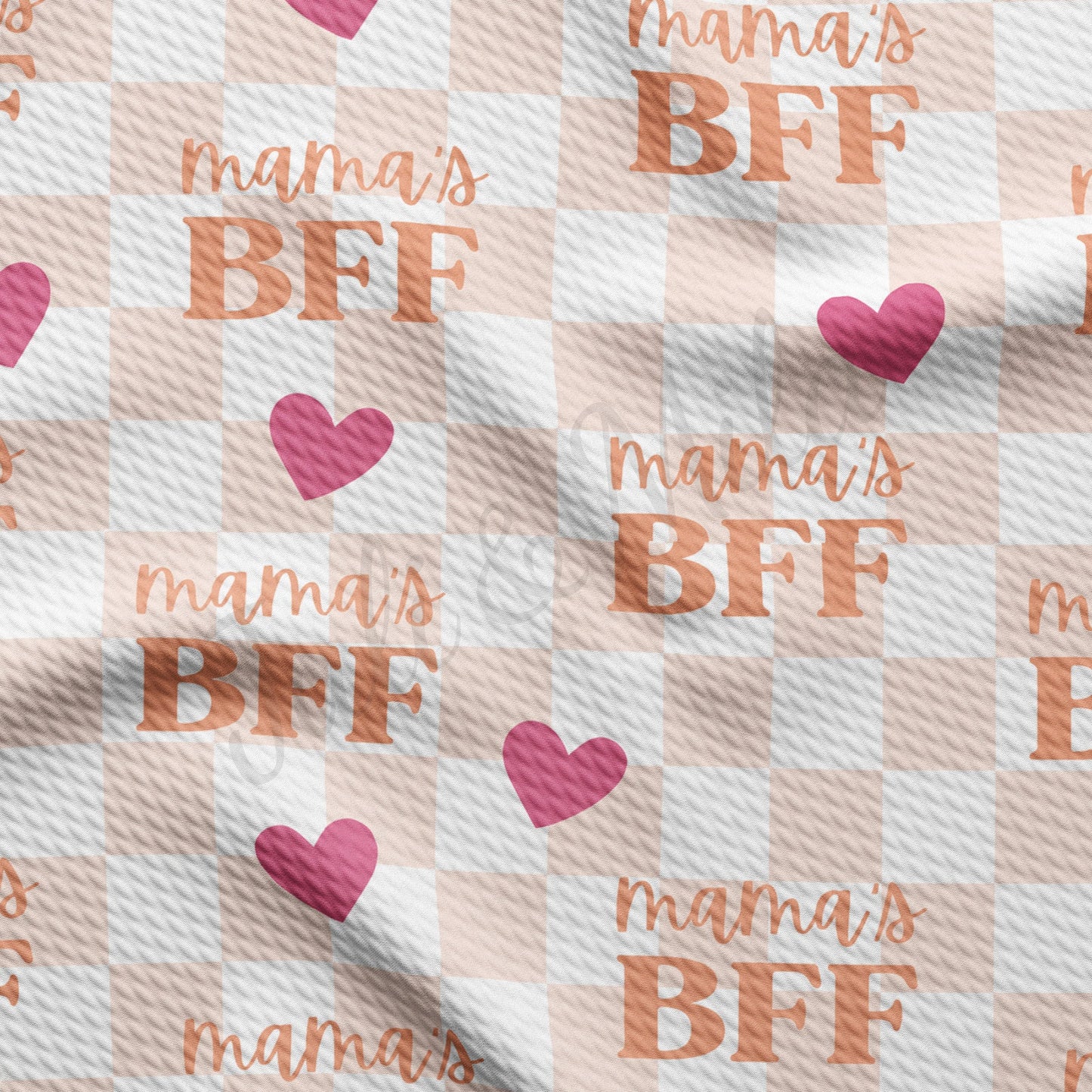 Mamas BFF Mothers Day Bullet Textured Fabric AA1396