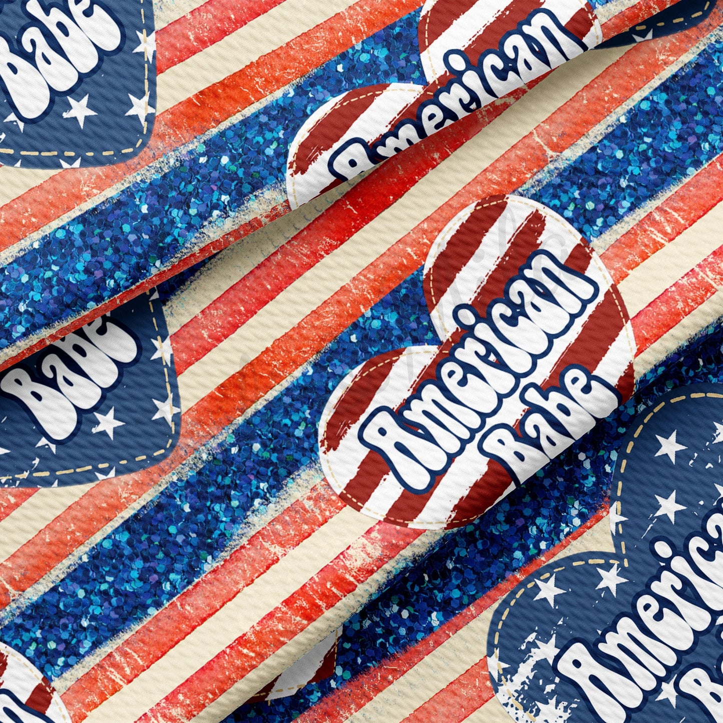 American Patriotic 4th of July  Bullet Textured Fabric AA1411