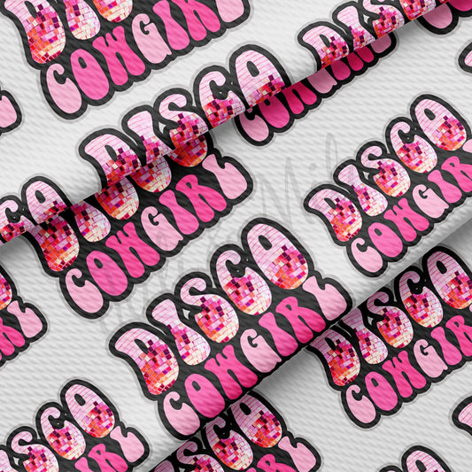 Disco Cow Girl  Bullet Textured Fabric AA1429