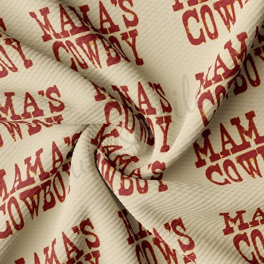 Mamas Cowboy  Bullet Textured Fabric AA1444