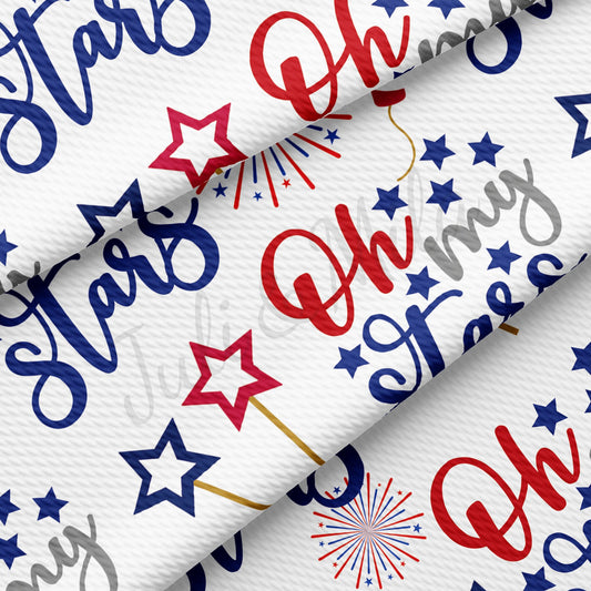 Oh my Stars Patriotic 4th of July Bullet Textured Fabric AA1449