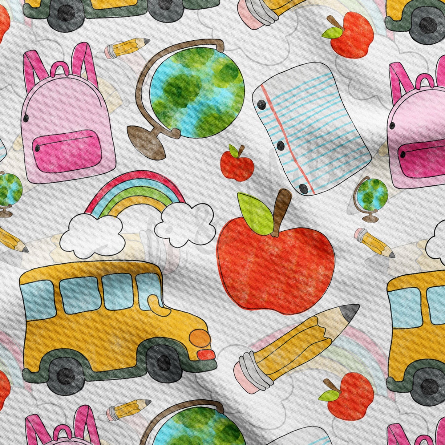 Back To School Bullet Textured Fabric AA1468