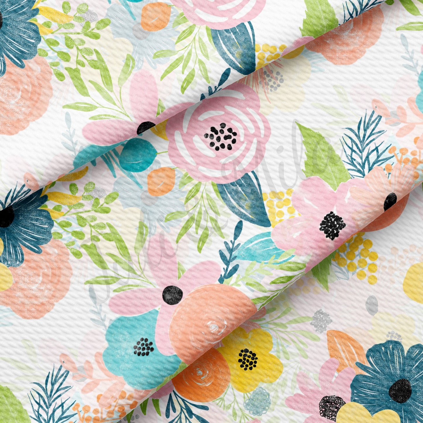 Floral Bullet Textured Fabric by the yard 4Way AA1471