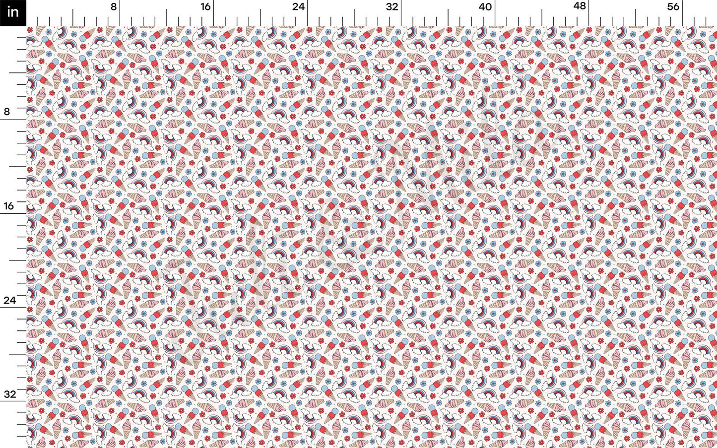 4th of July Patriotic Printed Liverpool Bullet Fabric AA1503