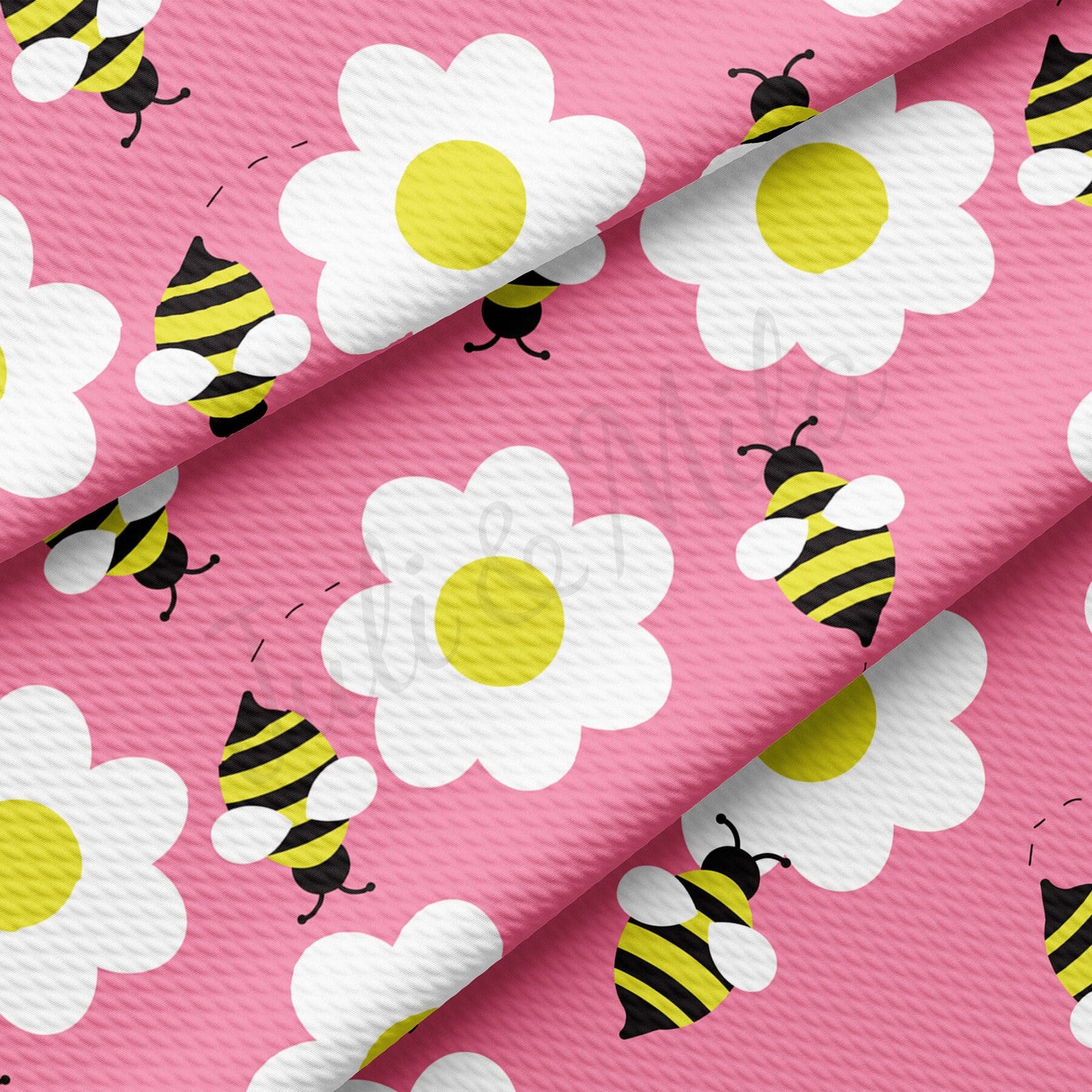 Bee Daisy  Bullet Textured Fabric by the yard Fabric AA1561