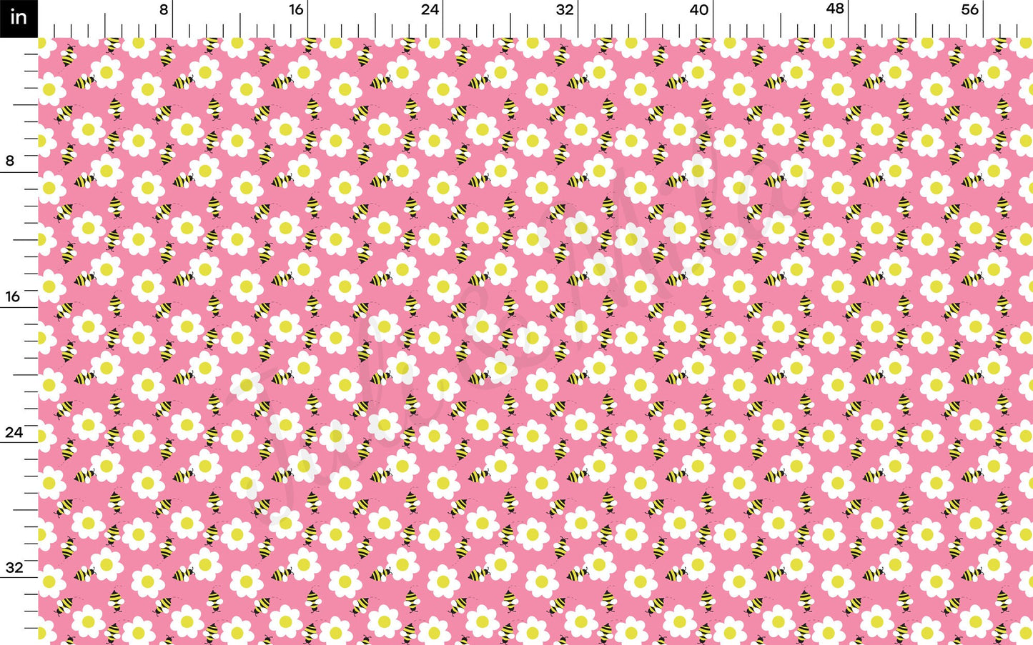 Bee Daisy  Bullet Textured Fabric by the yard Fabric AA1561