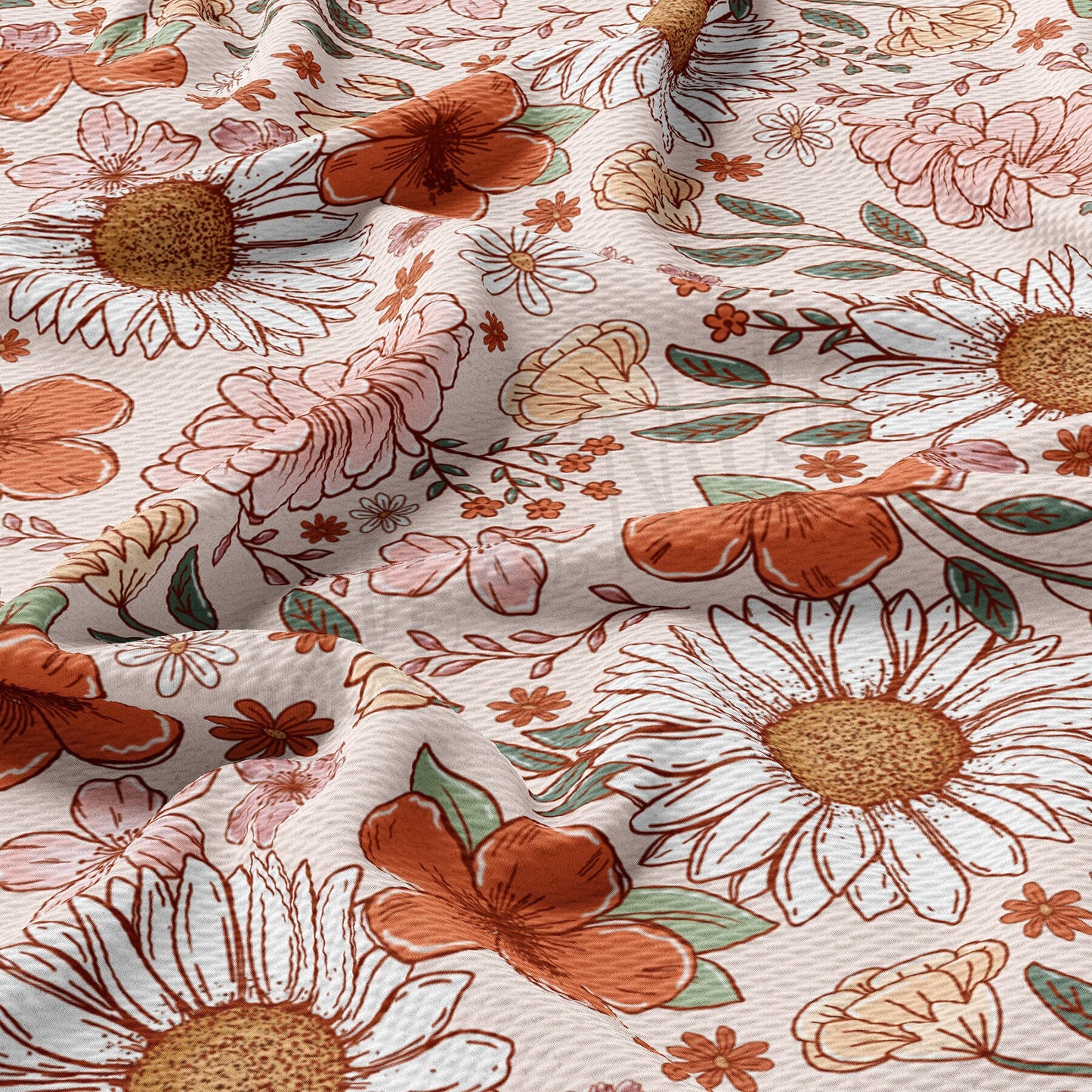 Floral  Bullet Textured Fabric by the yard AA1575