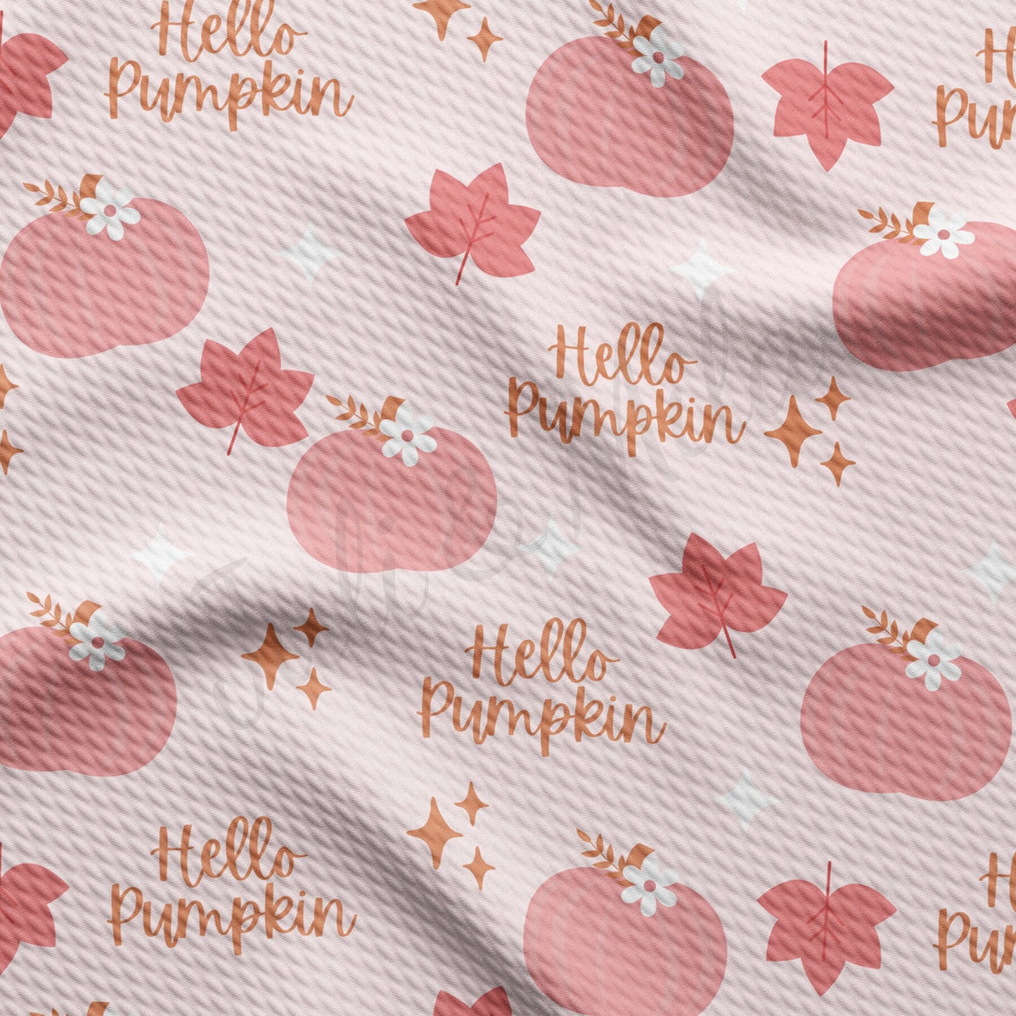 Fall Halloween Hello Pumpkin Bullet Textured Fabric by the yard AA1590