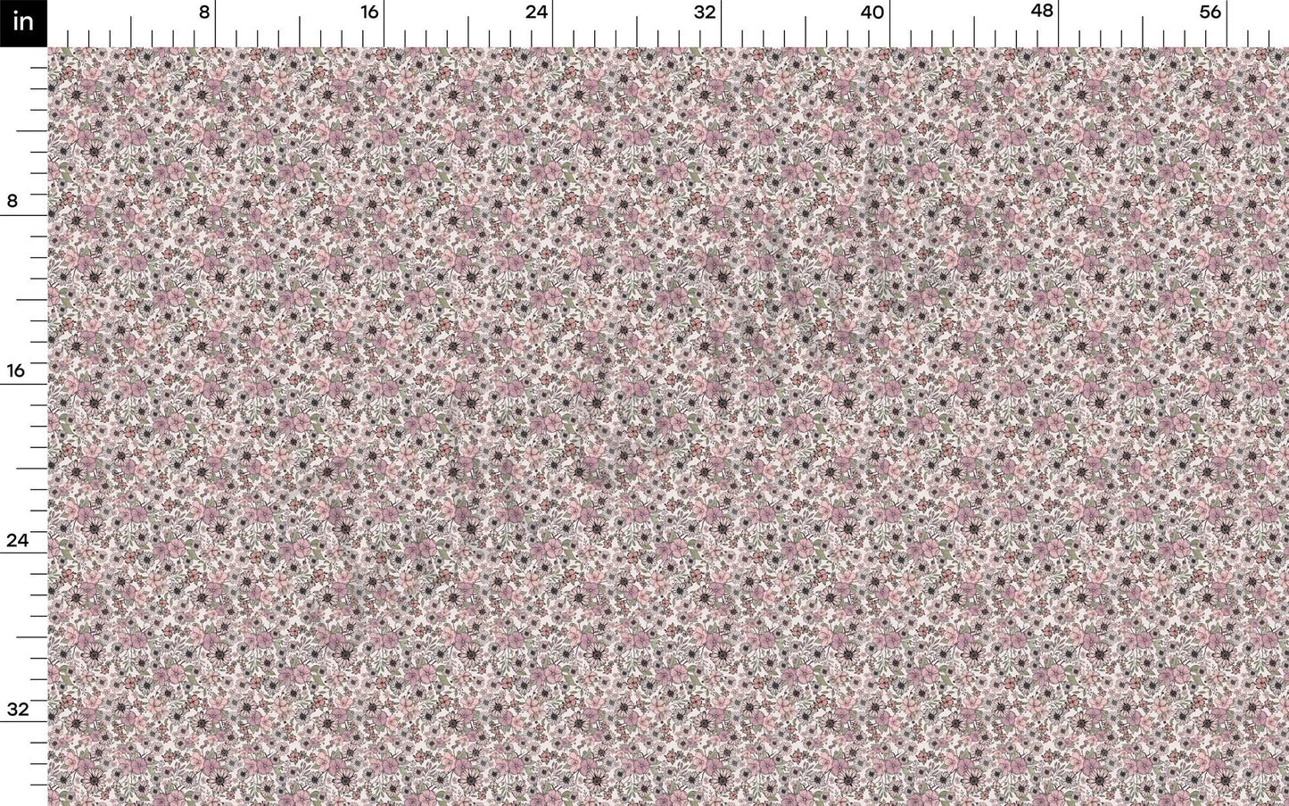 Floral Printed Liverpool Bullet Textured Fabric by the yard AA1617
