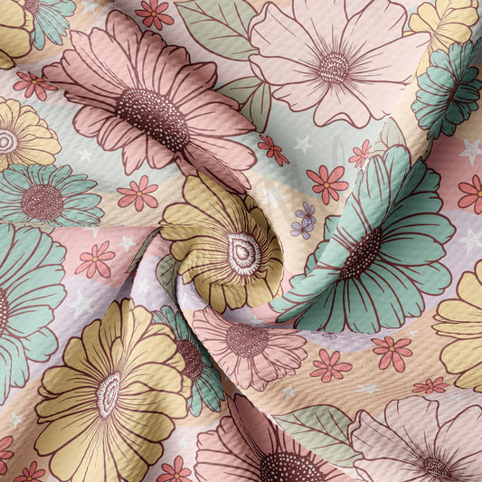 Floral Bullet Textured Fabric by the yard AA1637