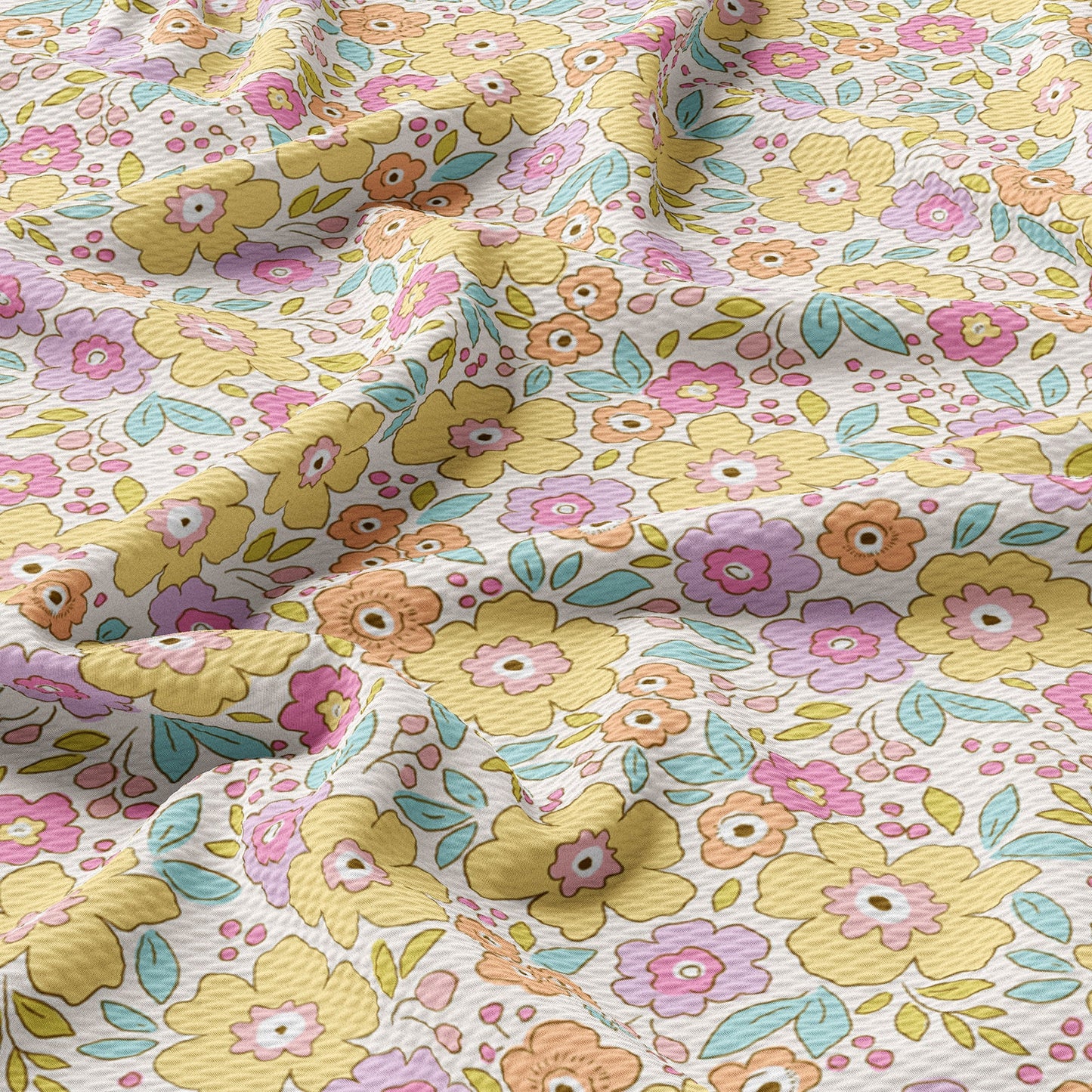 Floral  Bullet Textured Fabric by the yard AA1645