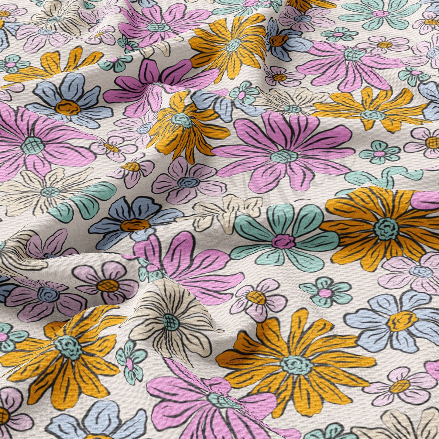 Floral Bullet Textured Fabric AA1499