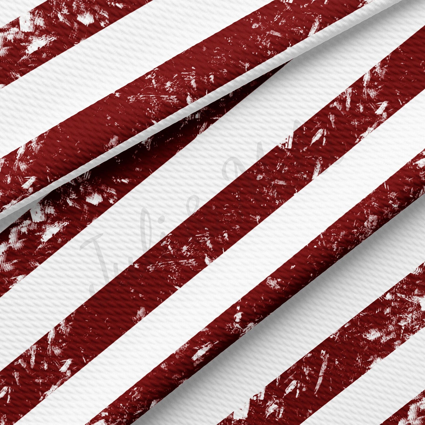 Horizontal Distressed Strips 4th of July Patriotic Bullet Textured Fabric  AA1535
