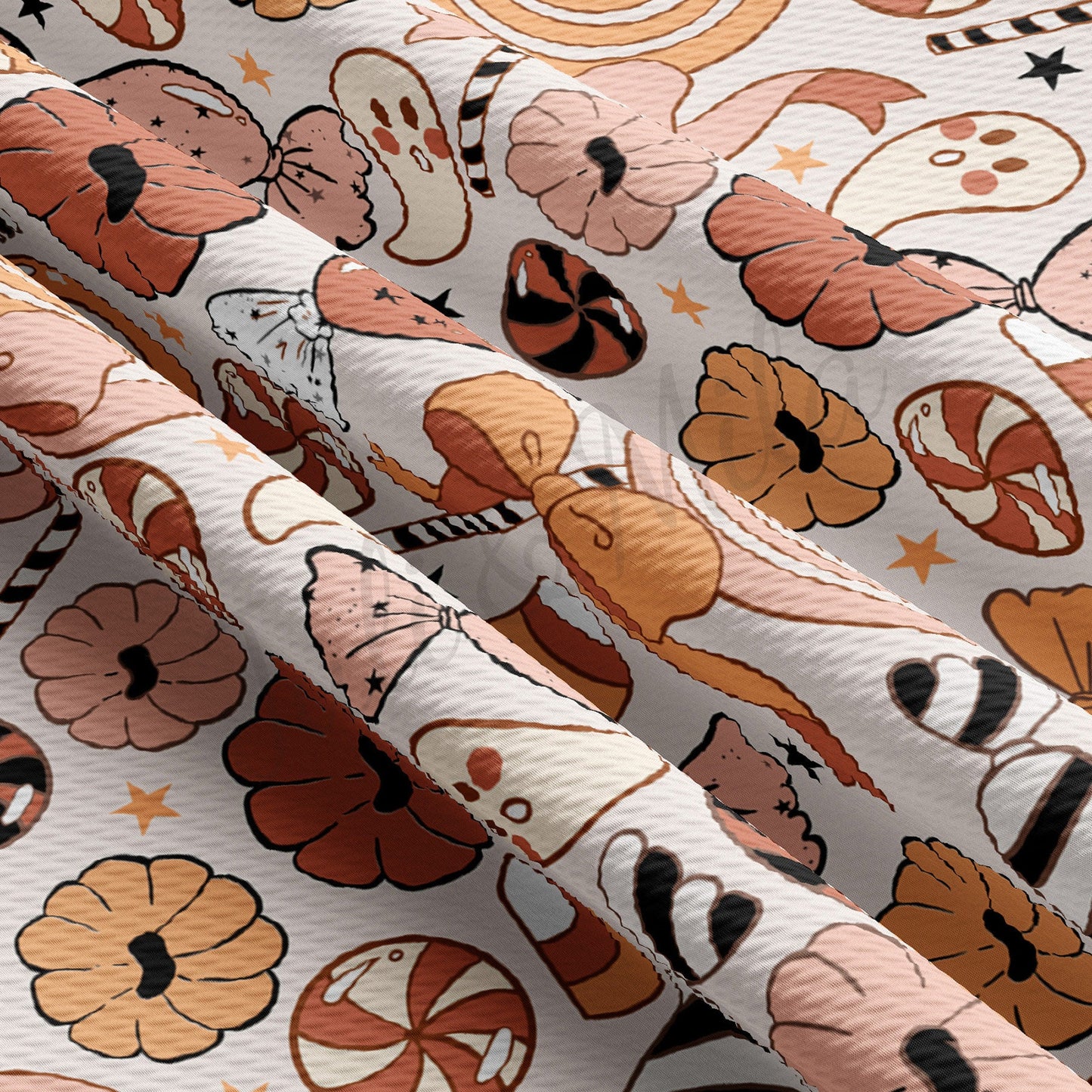 Fall Pumpkin Bullet Textured Fabric AA1707