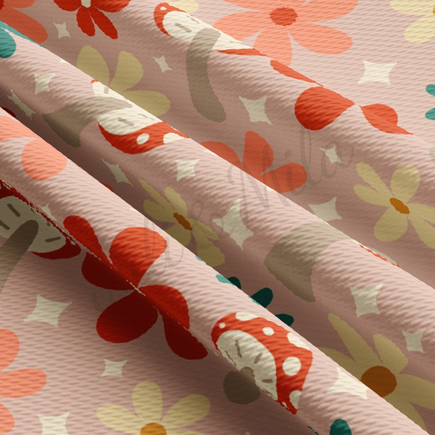 Floral Bullet Textured Fabric AA1717