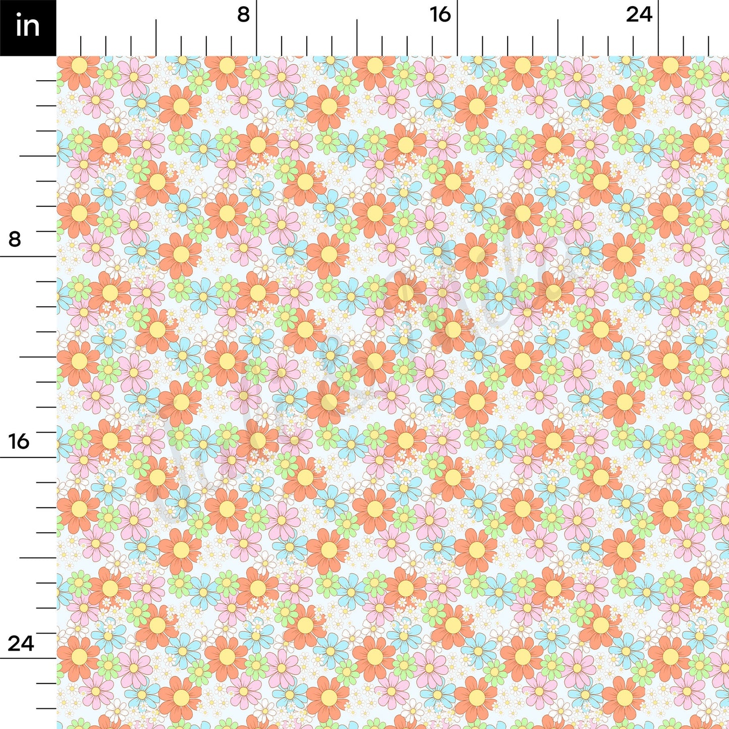 Floral Rib Knit Fabric RBK1490
