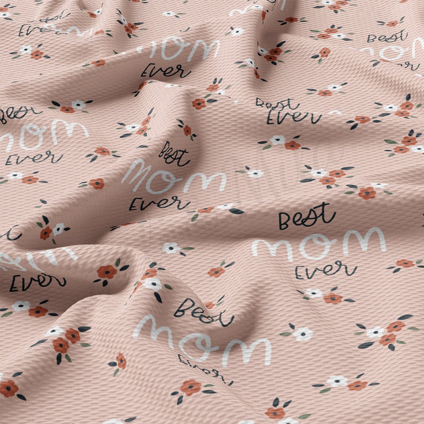 Best Mom  Bullet Textured Fabric by the yard AA1562