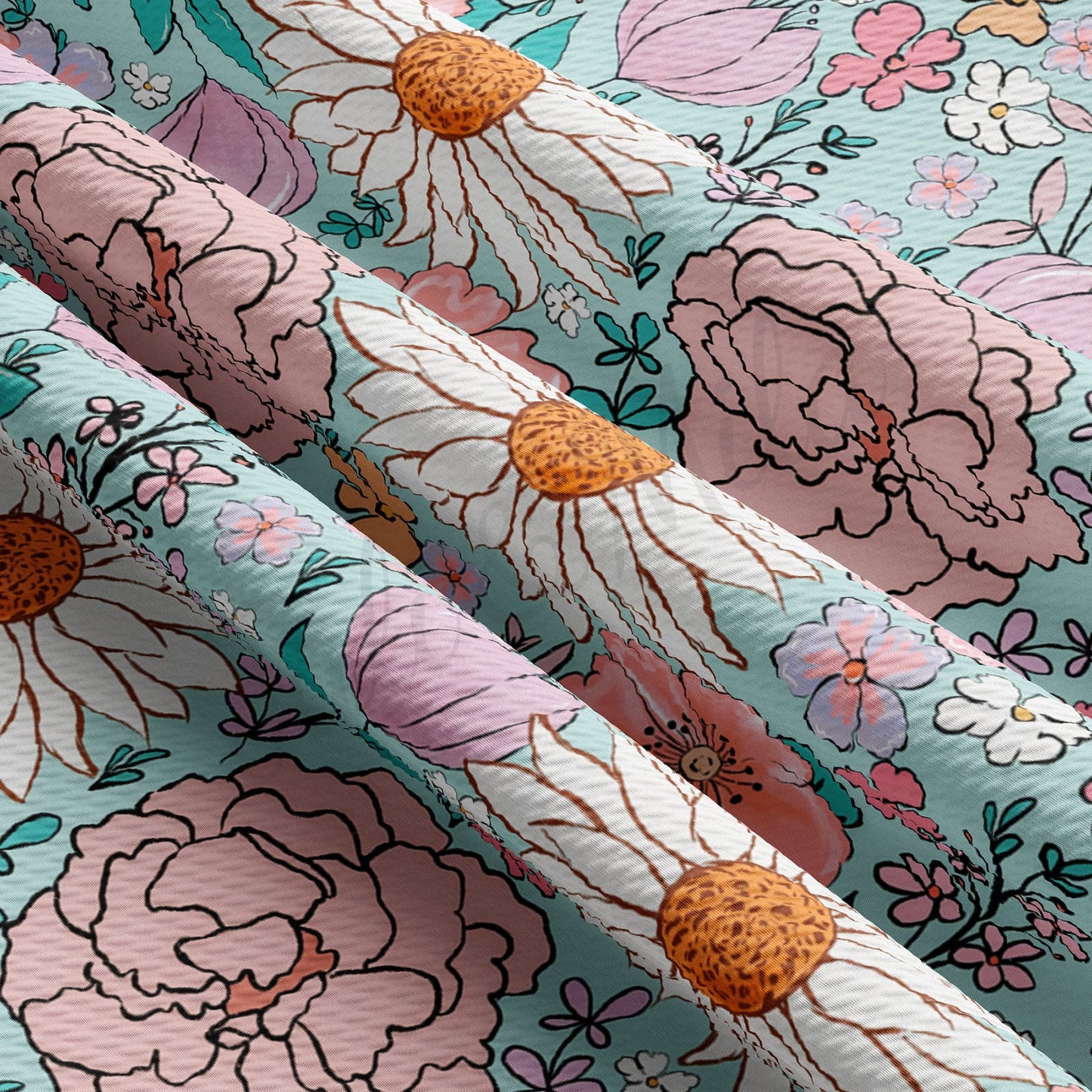 Floral  Bullet Textured Fabric by the yard AA1584