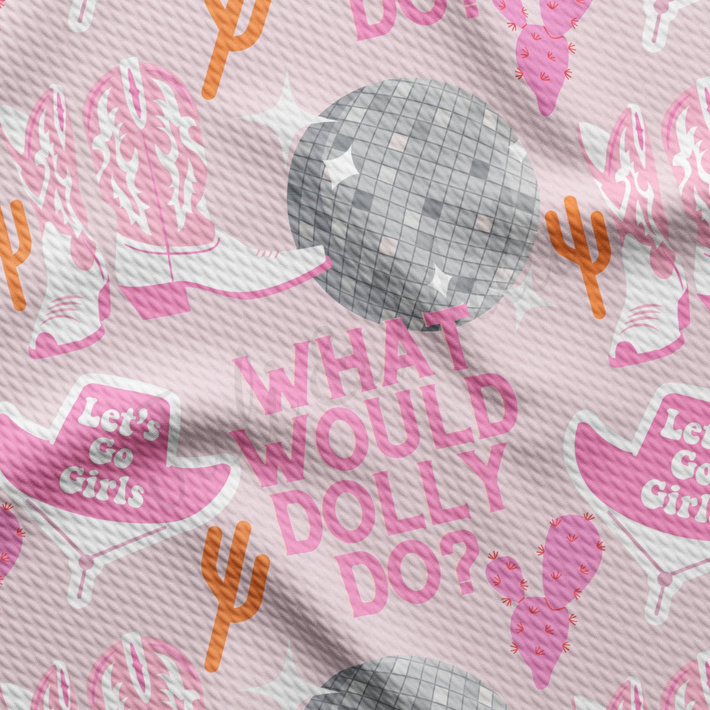 What Would Dolly Do Bullet Textured Fabric  Boho Western AA1594