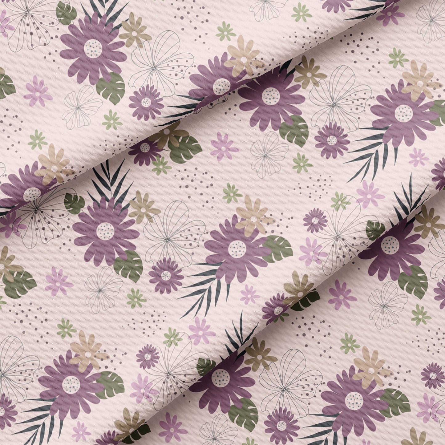 Floral l Bullet Textured Fabric by the yard AA1636