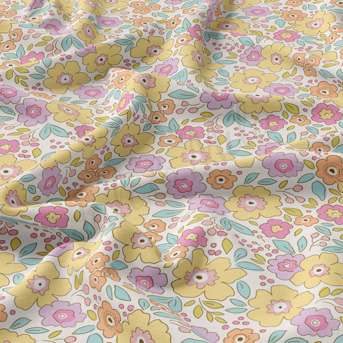Floral  Double Brushed Polyester Fabric  DBP1645