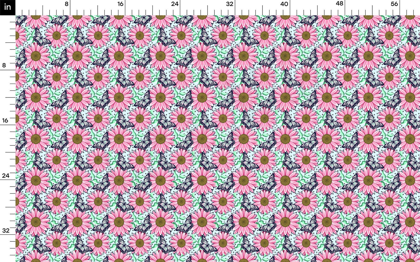 Floral Rib Knit Fabric  RBK1567