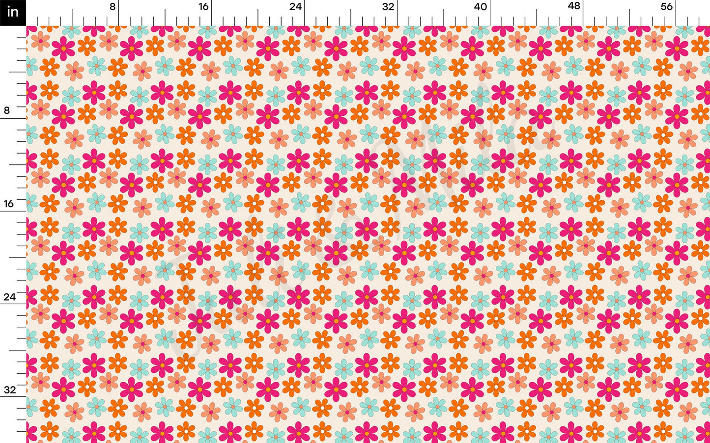 Floral Rib Knit Fabric RBK1570