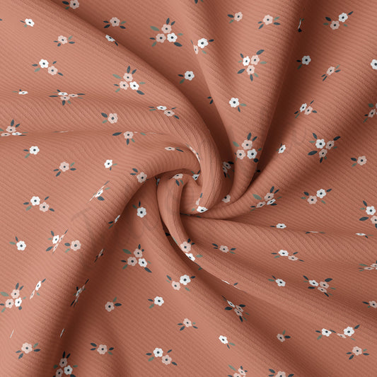 Floral Rib Knit Fabric RBK1580