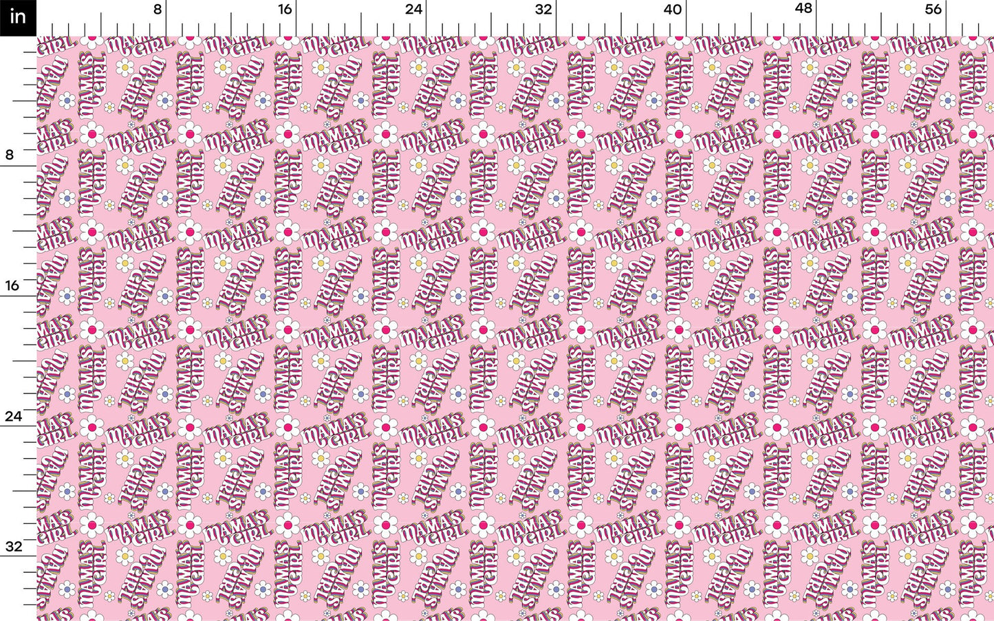 Mamas Girl Rib Knit Fabric  RBK1600