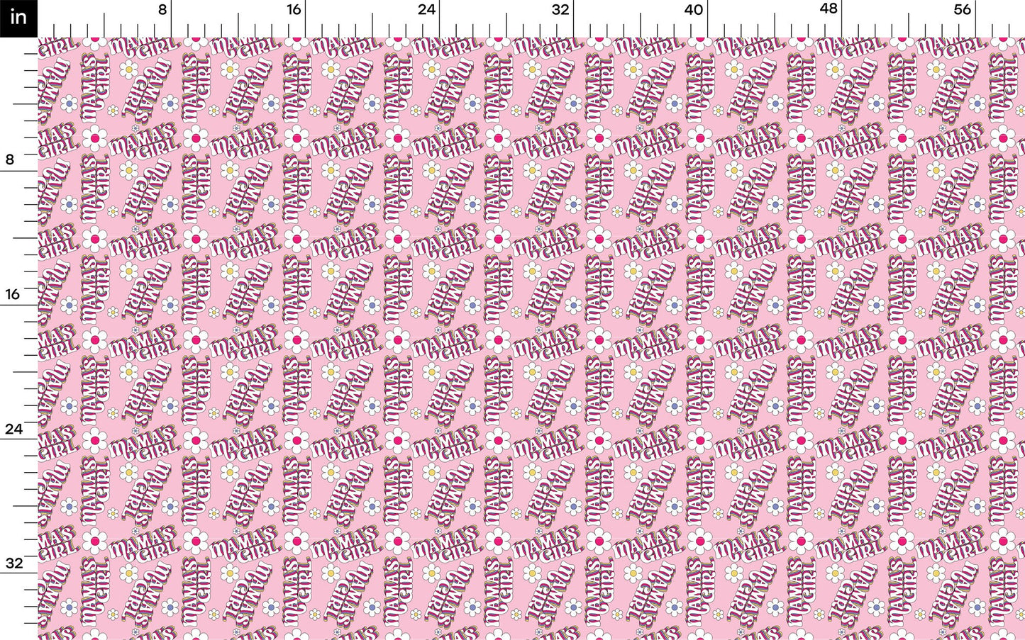 Mamas Girl Rib Knit Fabric  RBK1600