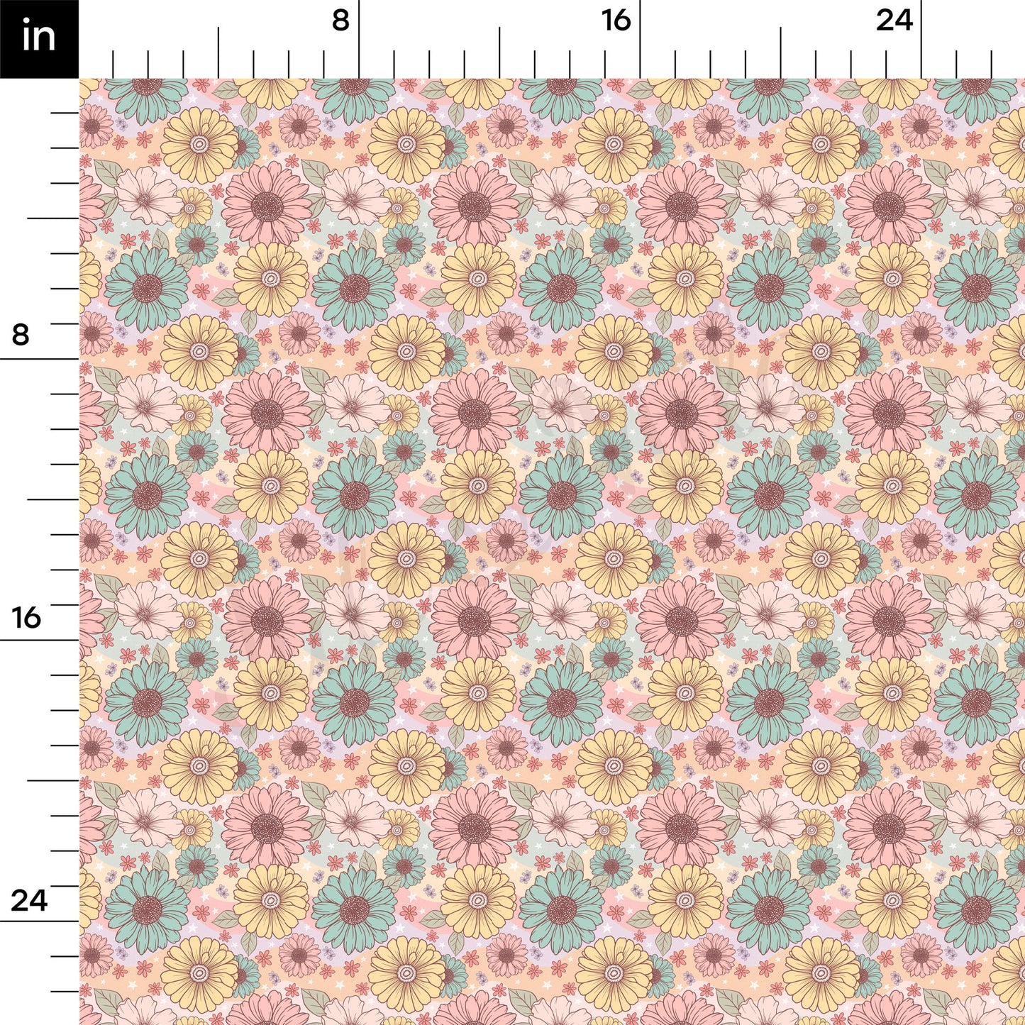 Floral Rib Knit Fabric RBK1637