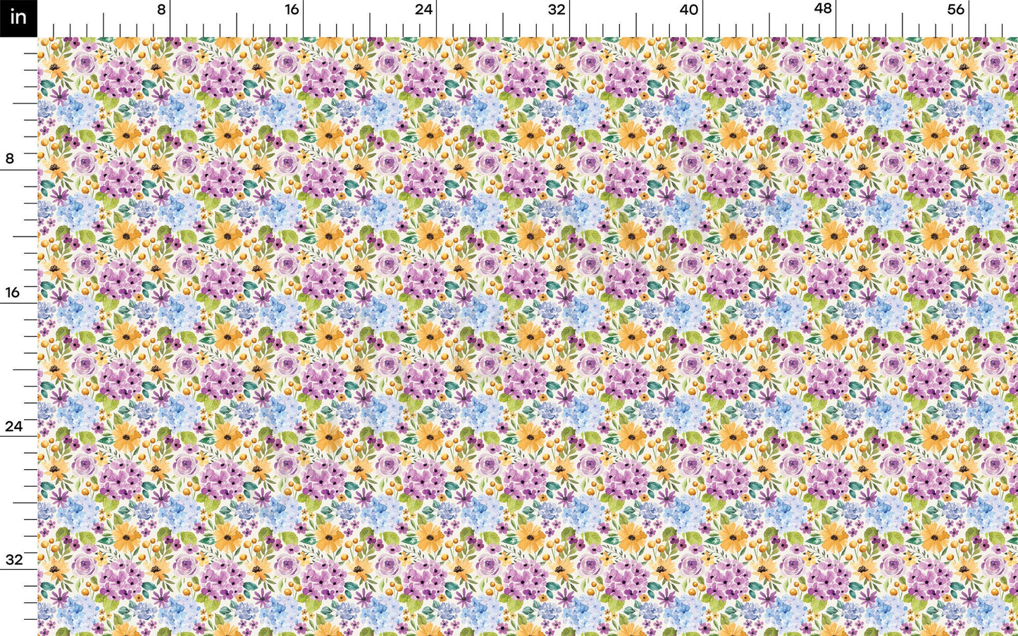 Floral Rib Knit Fabric RBK1640