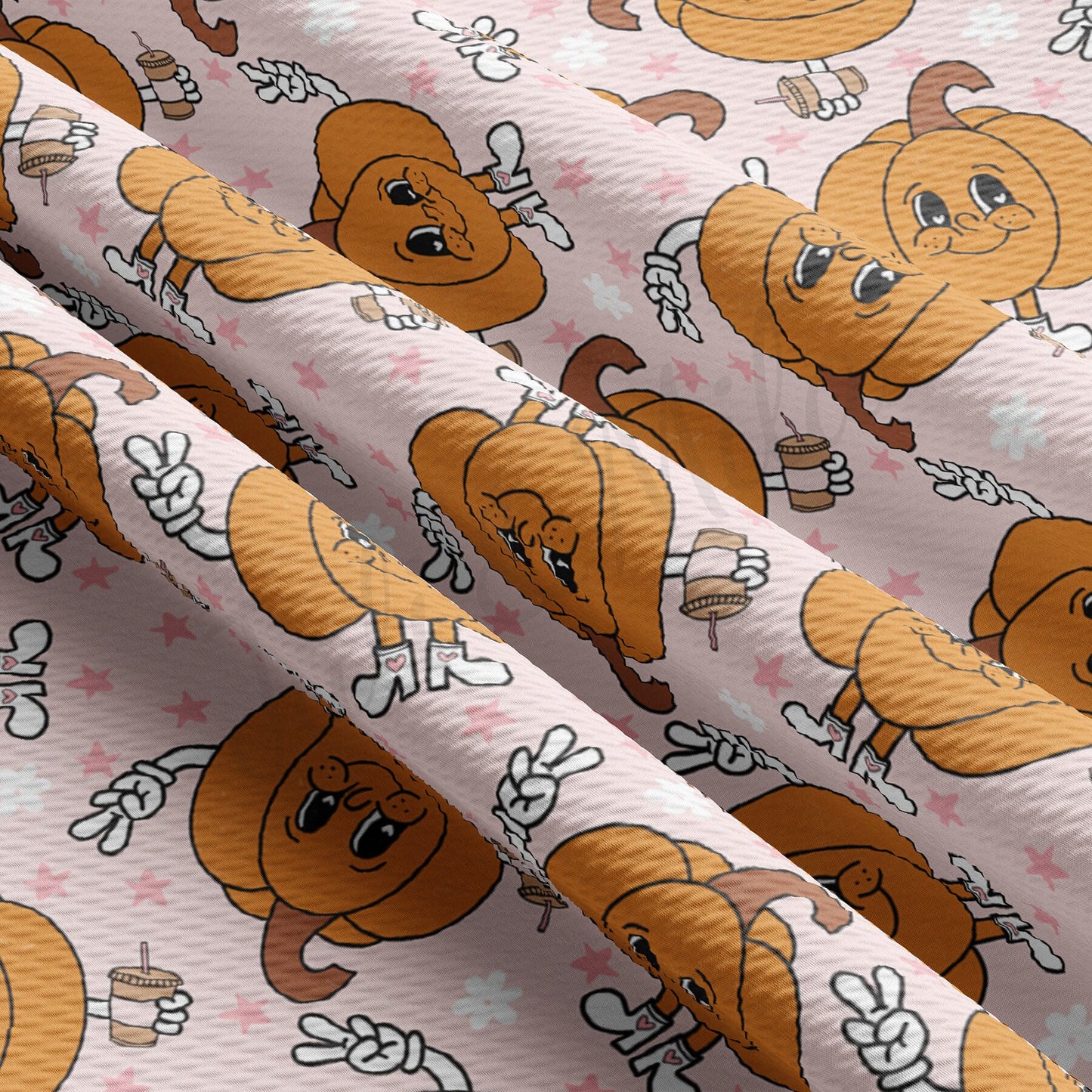 Fall Pumpkin  Bullet Textured Fabric AA1747