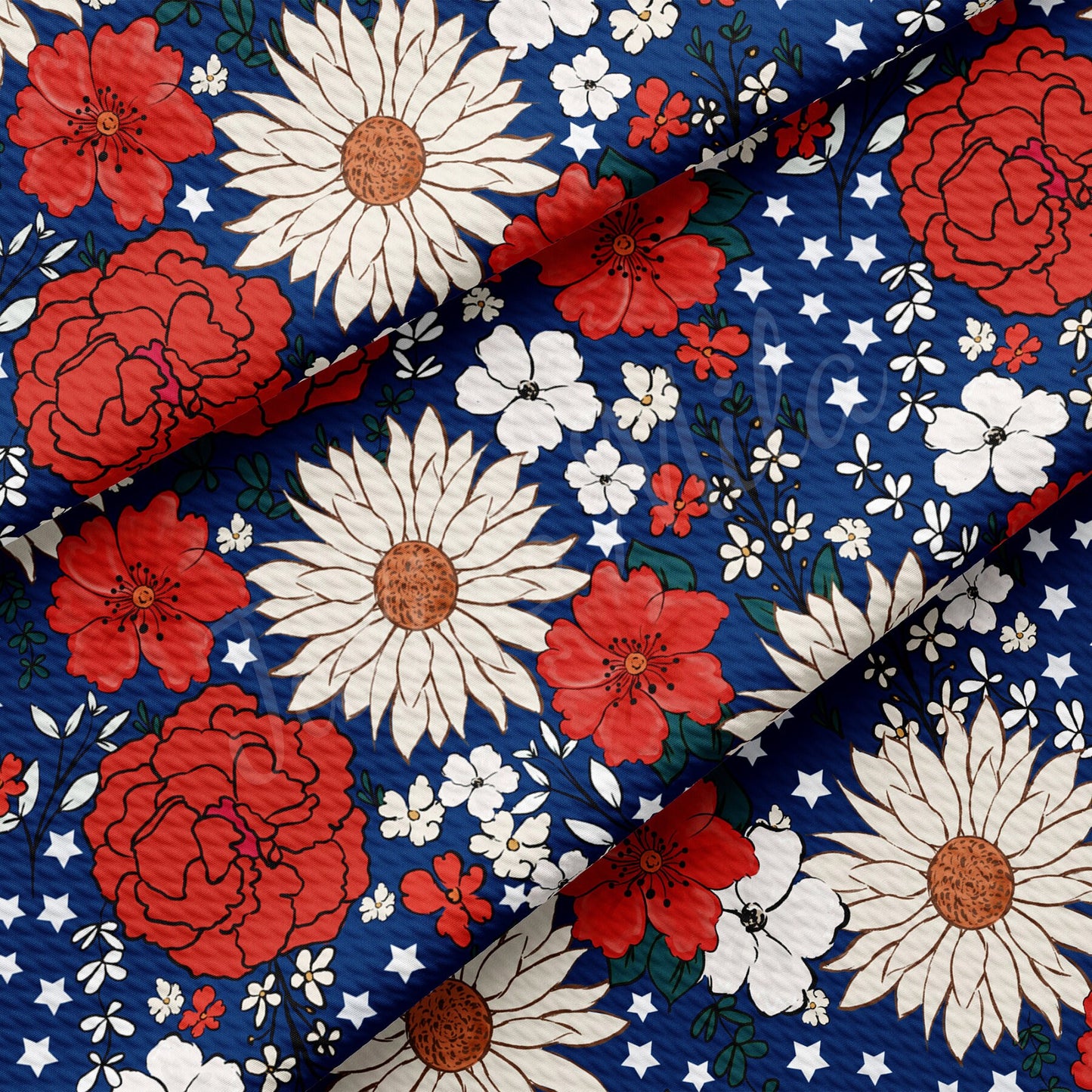 4th of July Patriotic Bullet Textured Fabric AA1683