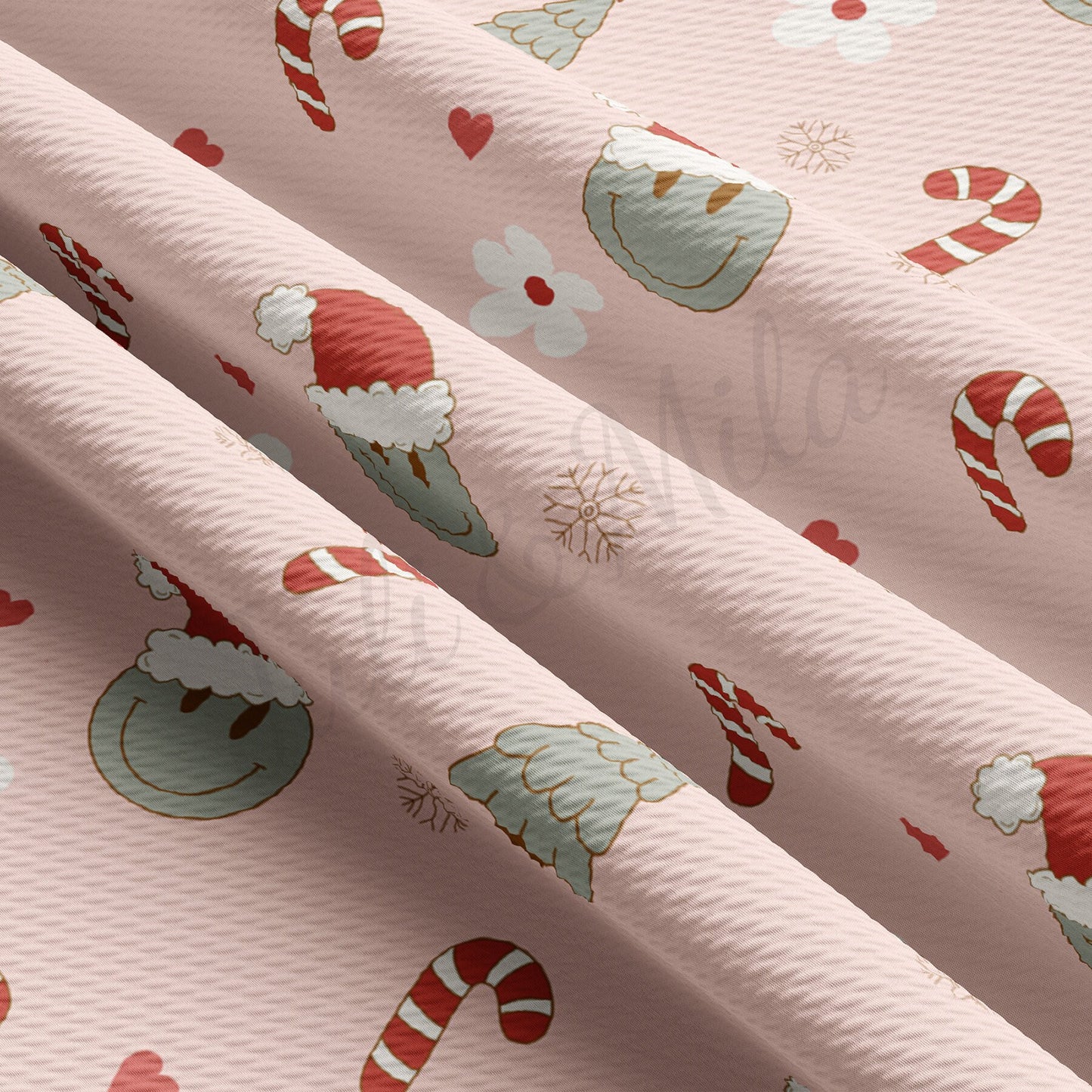 Christmas Printed Liverpool Bullet Textured Fabric by the yard Fabric AA1734