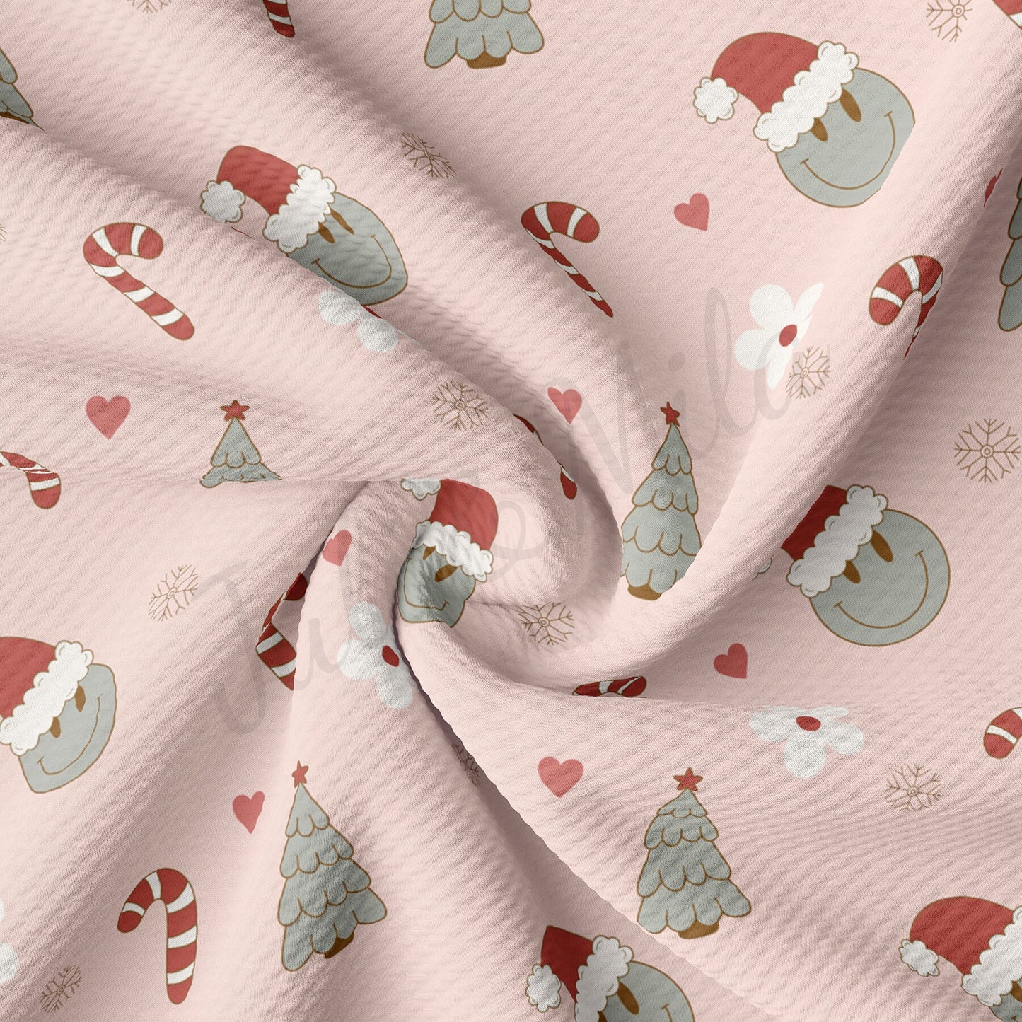 Christmas Printed Liverpool Bullet Textured Fabric by the yard Fabric AA1734