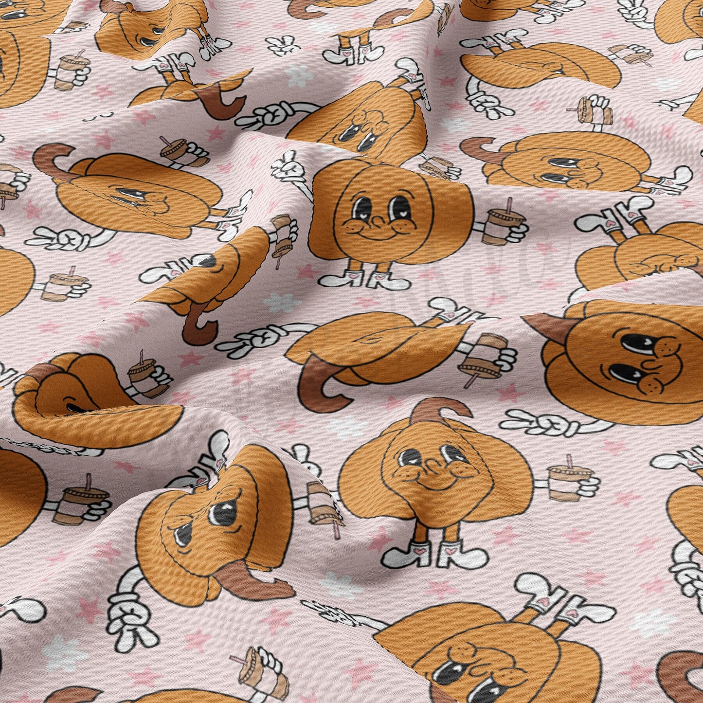 Fall Pumpkin  Bullet Textured Fabric AA1747