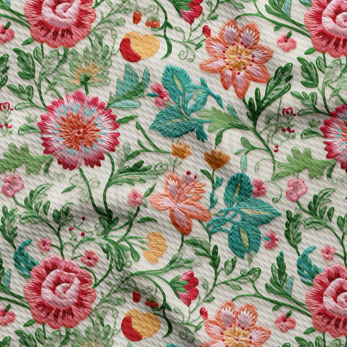 Embroidery Printed Liverpool Bullet Textured Fabric AA1783