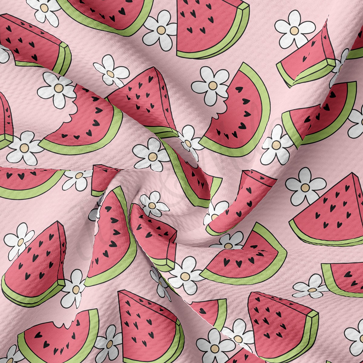 Watermelon Bullet Textured Fabric  AA1805