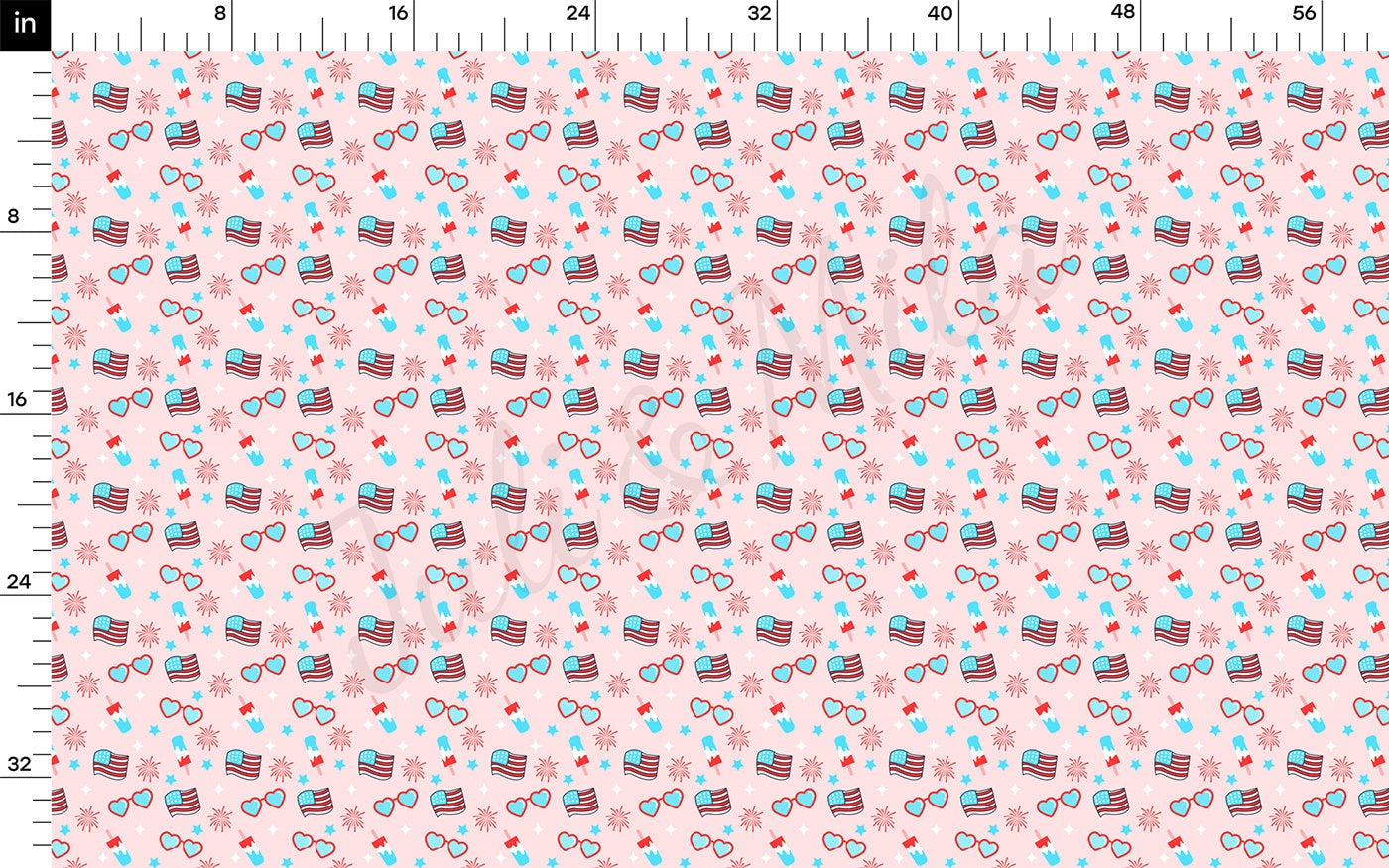 4th of July Patriotic Rib Knit Fabric by the Yard Ribbed Jersey Stretchy Soft Polyester Stretch Fabric 1 Yard  AA1781