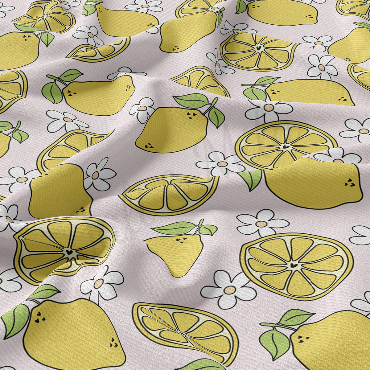 Lemon Rib Knit Fabric by the Yard Ribbed Jersey Stretchy Soft Polyester Stretch Fabric 1 Yard  AA1800