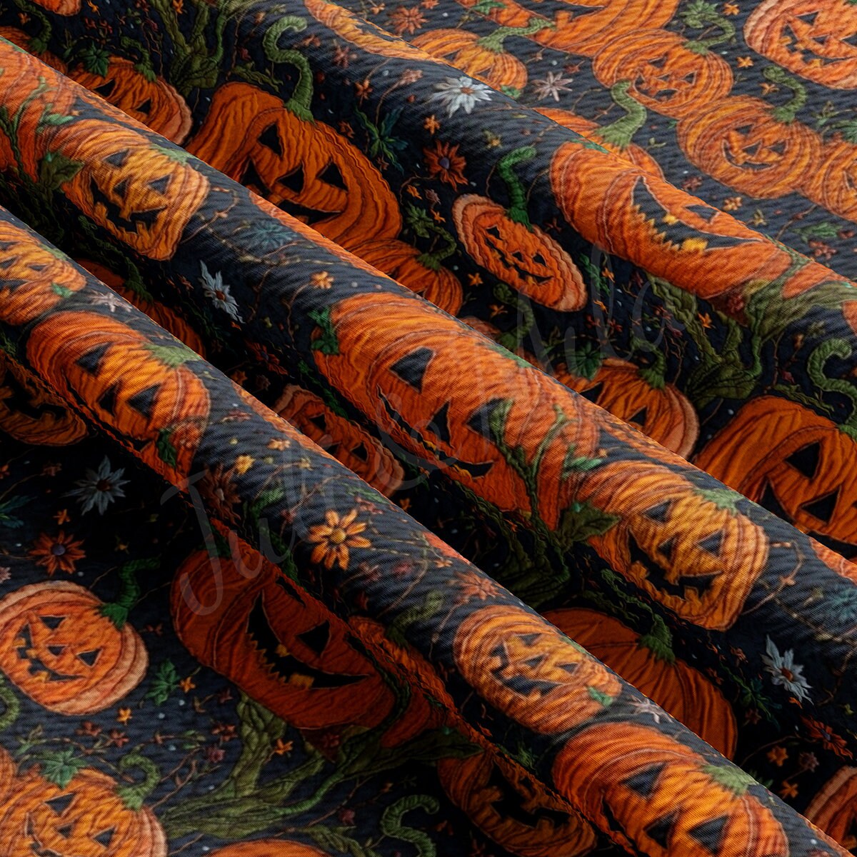 Autumn Fall Halloween Bullet Textured Fabric AA1815