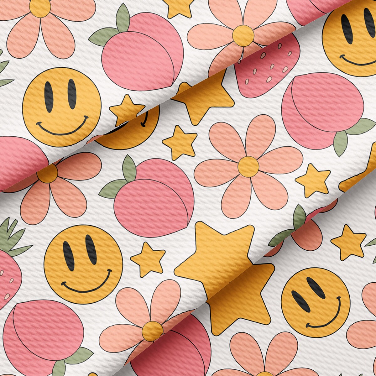 Peach Summer  Bullet Textured Fabric  AA1827