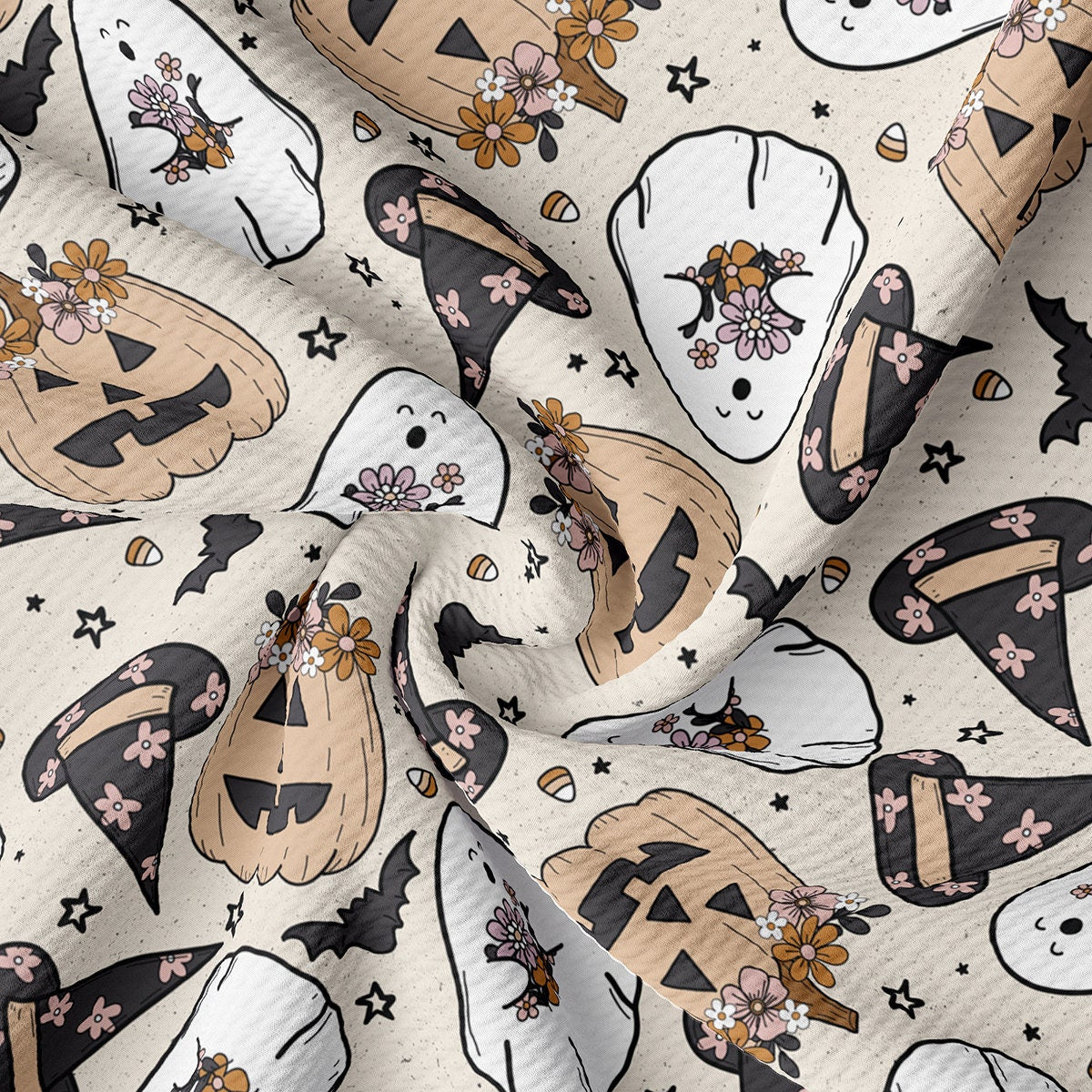 Autumn Fall Halloween  Bullet Textured Fabric  AA1831