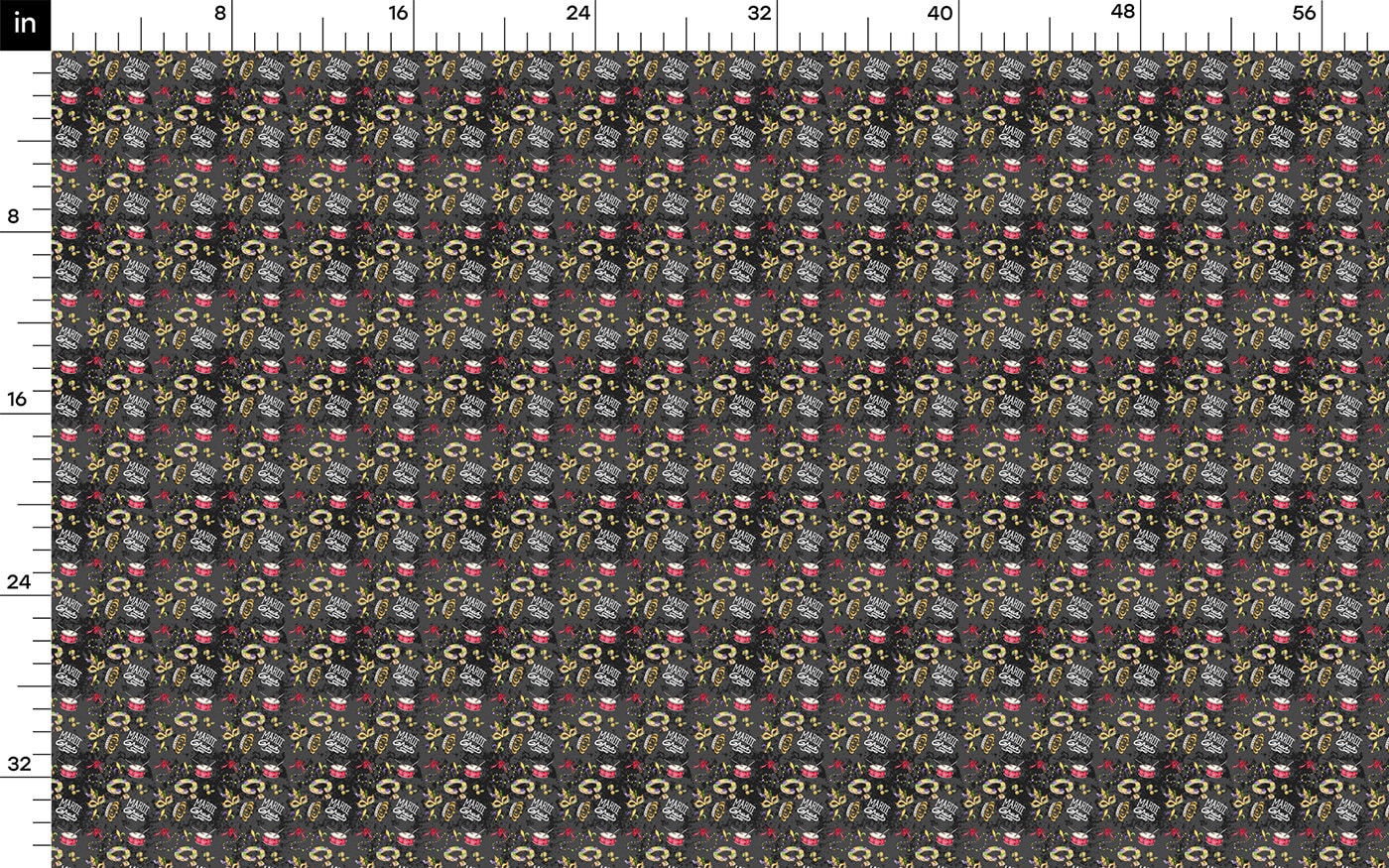 Mardi Gras  Bullet Textured Fabric AA1834