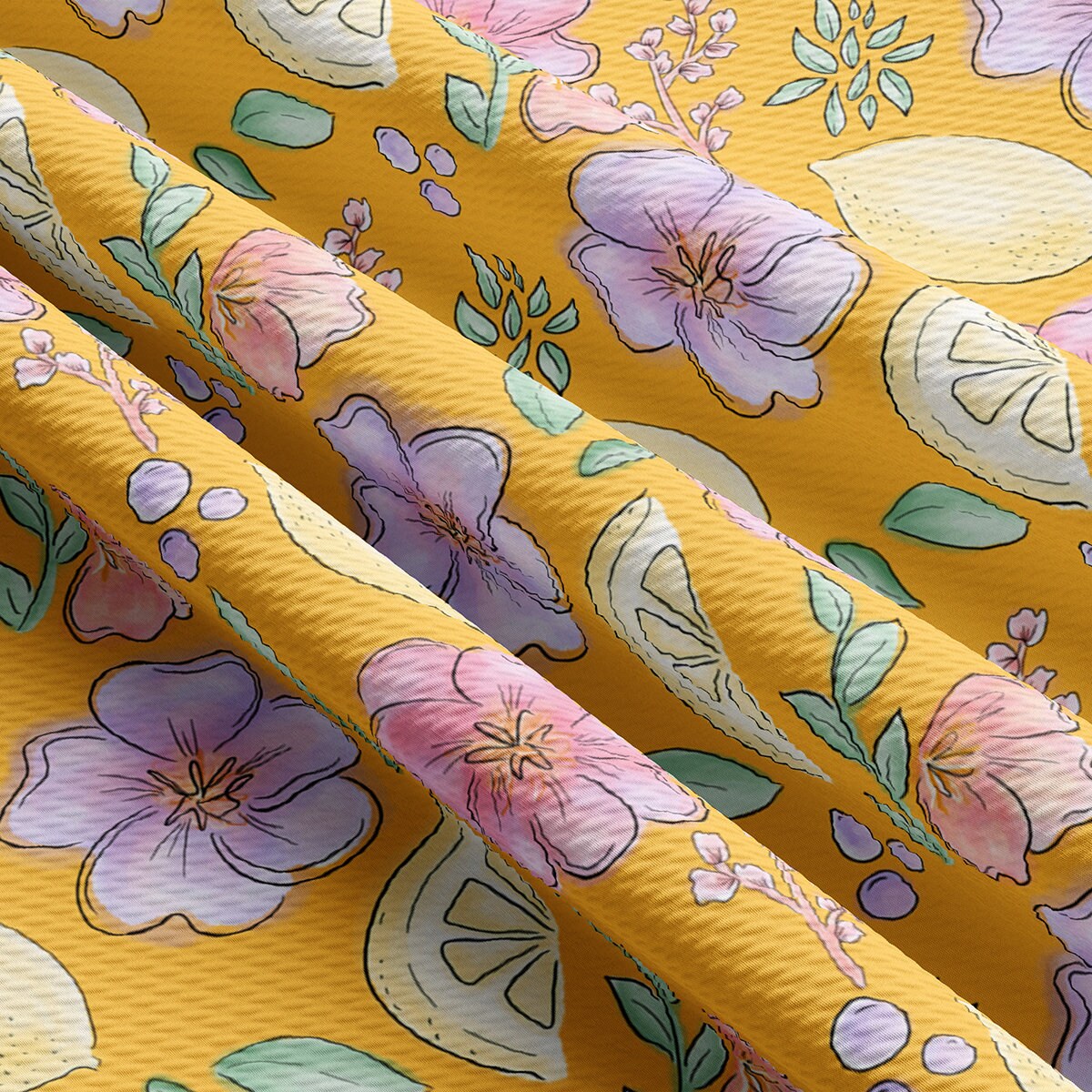 Floral Bullet Textured Fabric AA1853