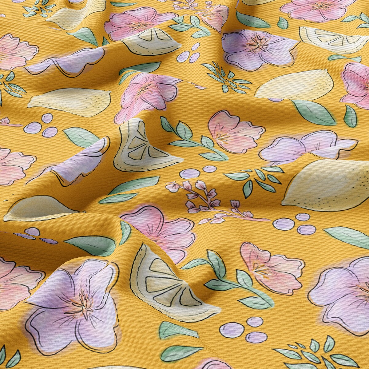 Floral Bullet Textured Fabric AA1853