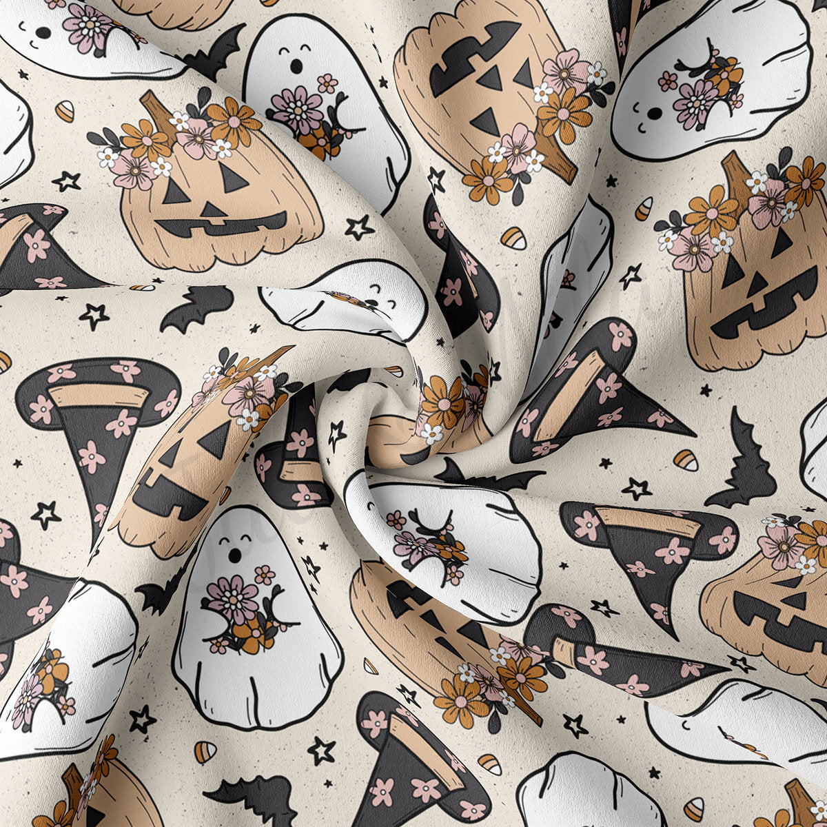 Double Brushed Polyester Fabric DBP1831 Halloween Autumn Fall