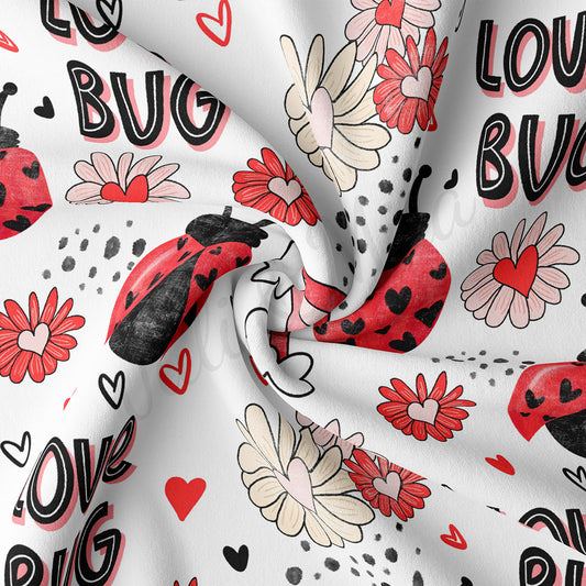 Love Bug Double Brushed Polyester Fabric DBP1833