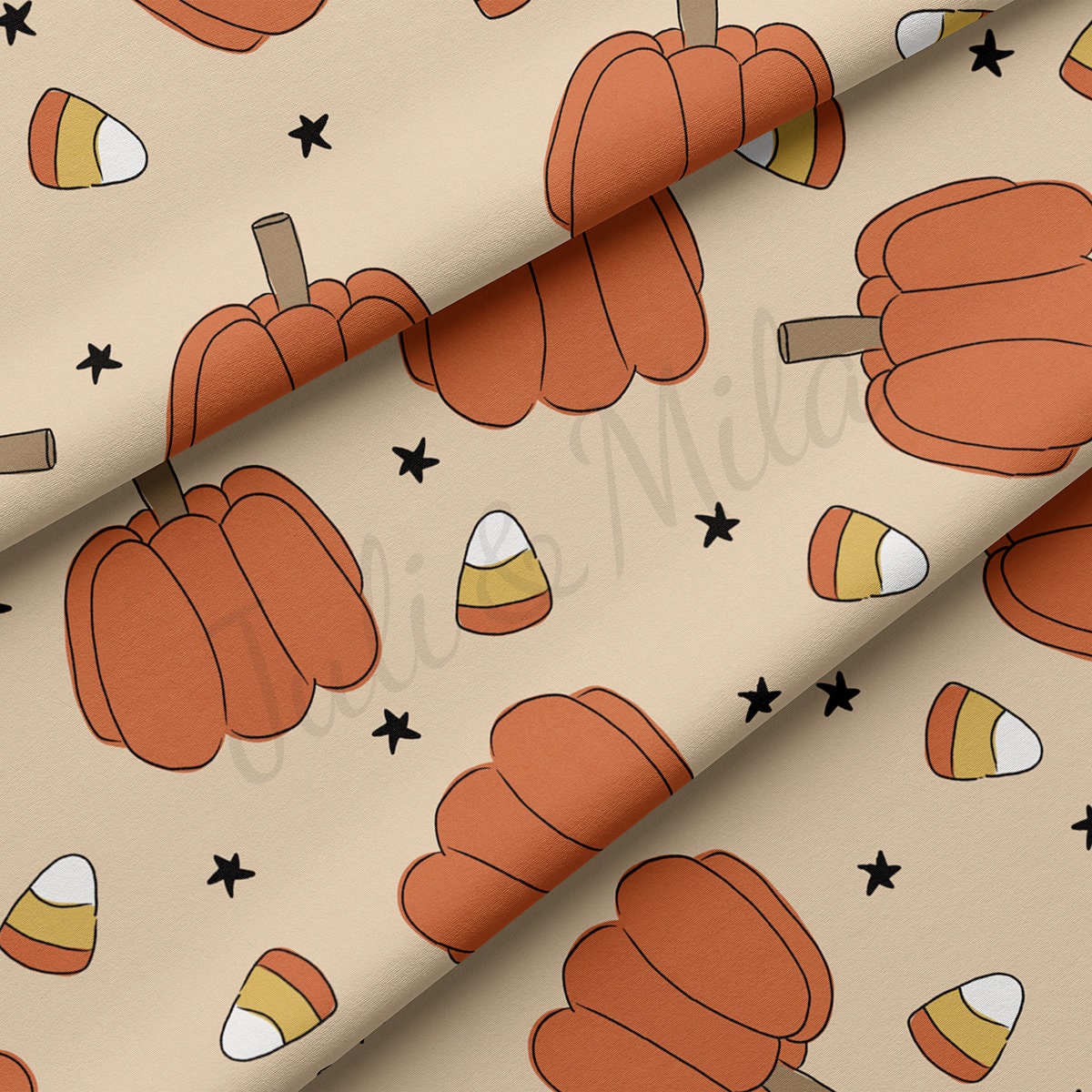 Double Brushed Polyester Fabric DBP1837 Halloween Autumn Fall